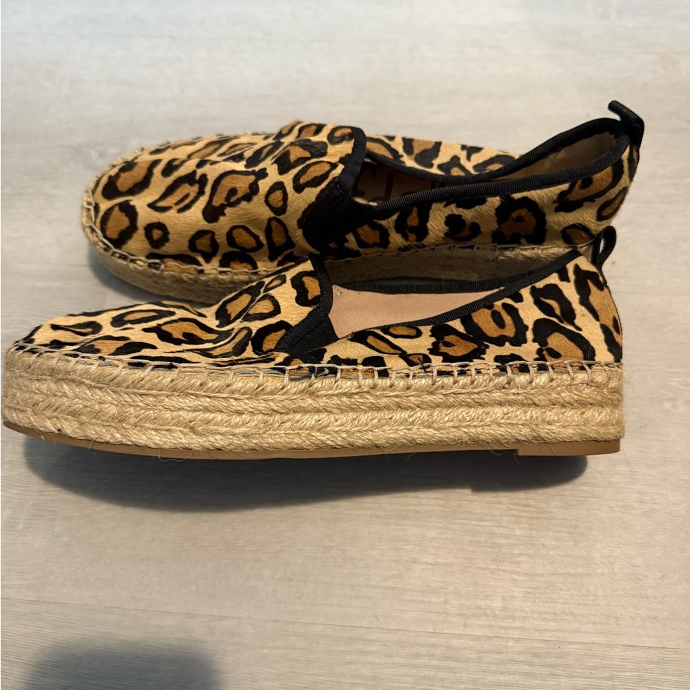 Sam Edelman espadrilles. Leopard print faux hair